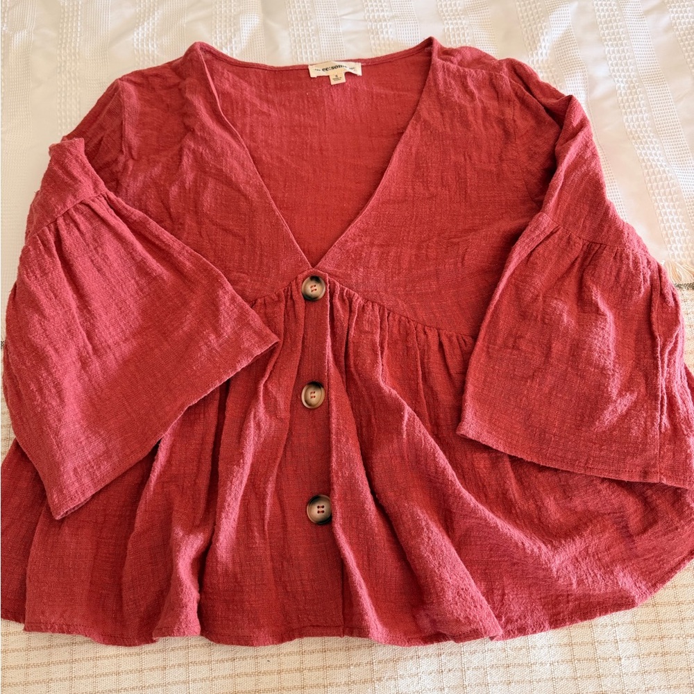 Women’s Cute Summer Top with Bell Sleeves